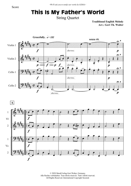 This Is My Father's World (arr. Gert Th. Walter)