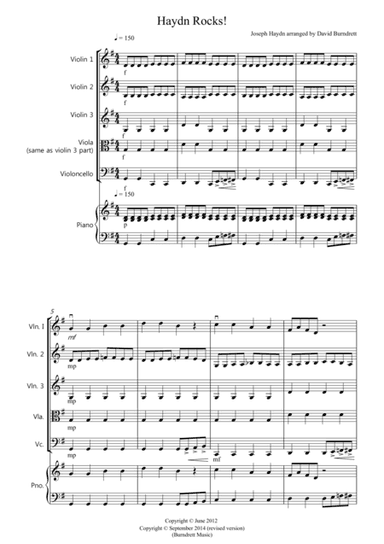 Haydn Rocks! for String Quartet (arr. David Burndrett)