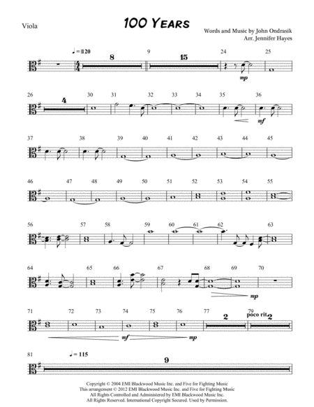 100 Years (arr. JD Hayes)