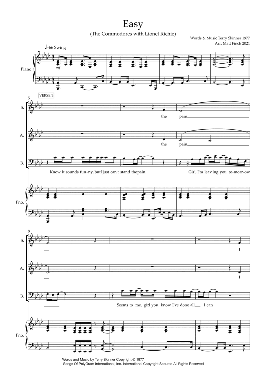 Easy (arr. Matt Finch)