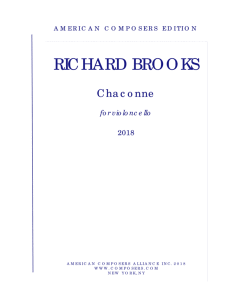 [Brooks] Chaconne