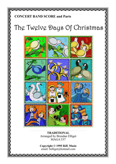 The Twelve Days of Christmas - Concert Band Score and Parts PDF (arr. Brendan Elliget MAGA 537)