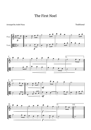 The First Noel (arr. André Nusa)