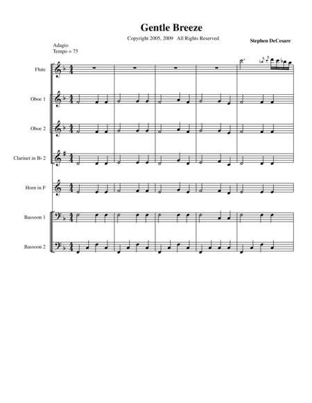 Gentle Breeze (Woodwind Septet)