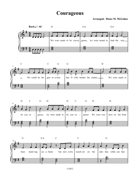 Courageous (arr. Diane M. McGahee)