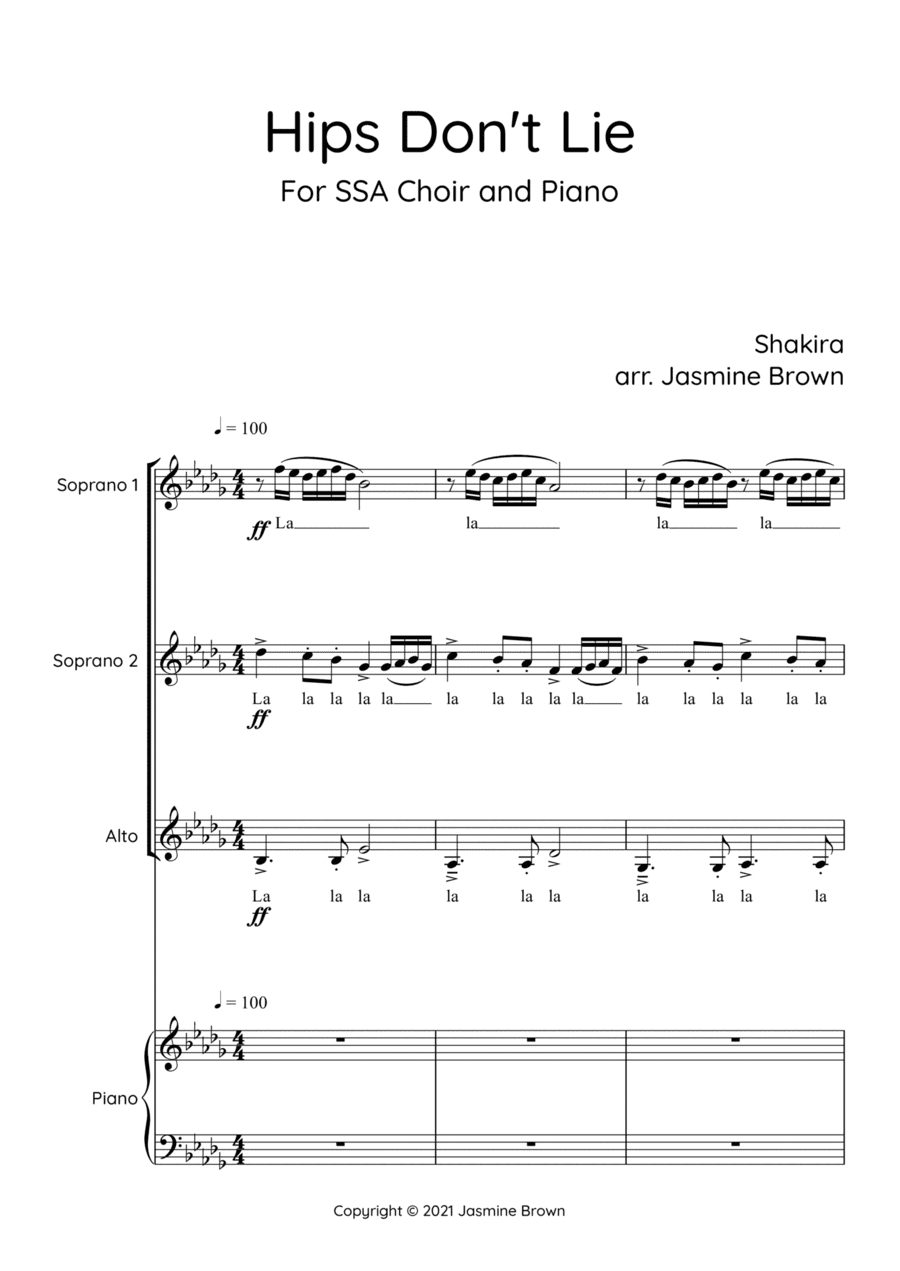 Hips Don't Lie (arr. Jasmine Brown)
