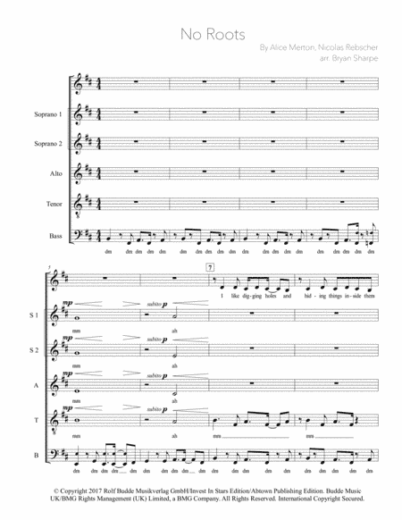No Roots (arr. Bryan Sharpe)