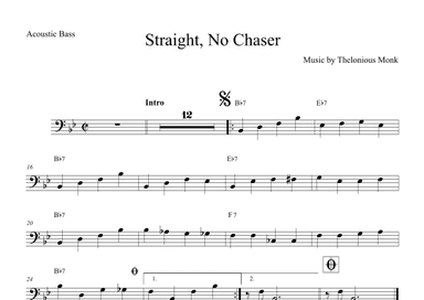 Straight No Chaser (arr. The Sheet Music Library)
