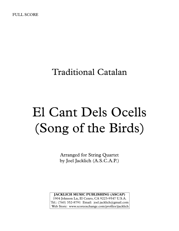 El Cant Dels Ocells (The Song of the Birds) (arr. Joel Jacklich (A.S.C.A.P.))