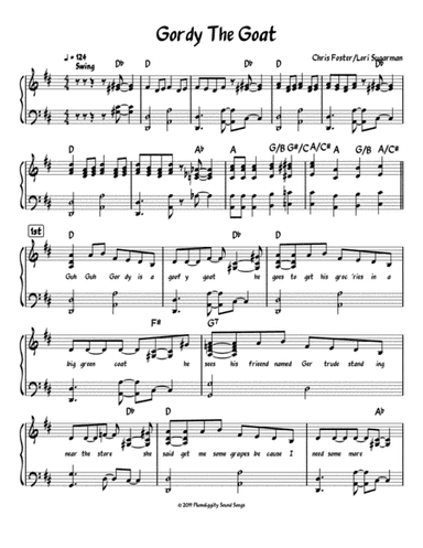 Gordy The Goat -  Piano/Vocal/Guitar