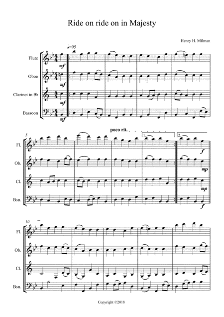 Ride on ride on in Majesty (arr. David D. Mason)