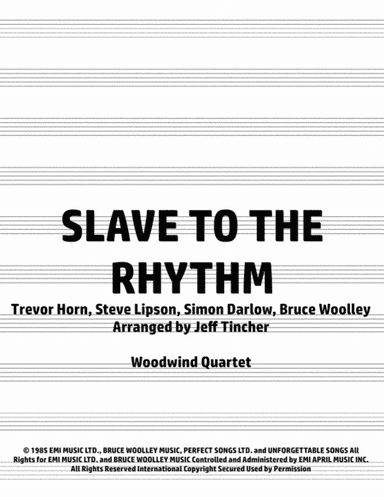 Slave To The Rhythm (arr. Jeff Tincher)