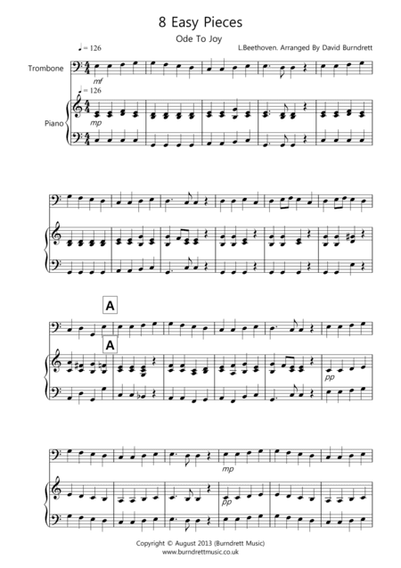 8 Pieces for Trombone And Piano (arr. David Burndrett)