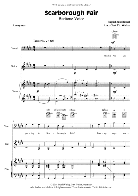 Scarborough Fair (arr. Gert Th. Walter)