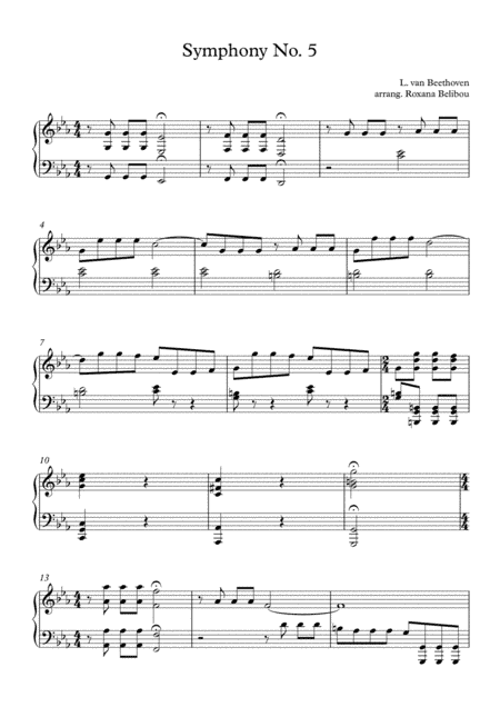 Symphony No. 5 (arr. Roxana Belibou)