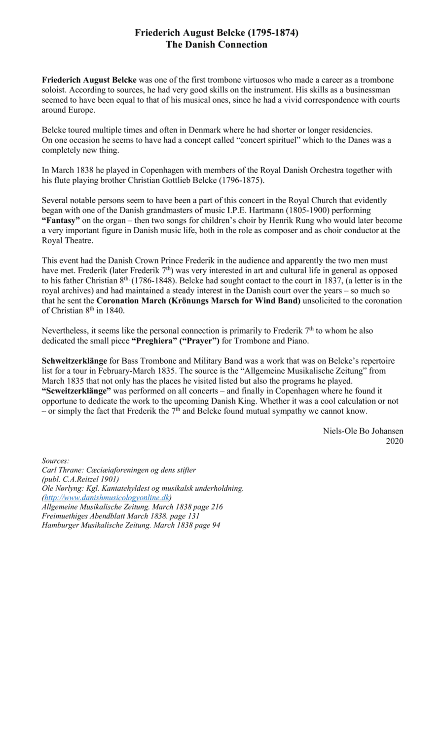 Coronation March for Wind Band (arr. Niels-Ole Bo Johansen)