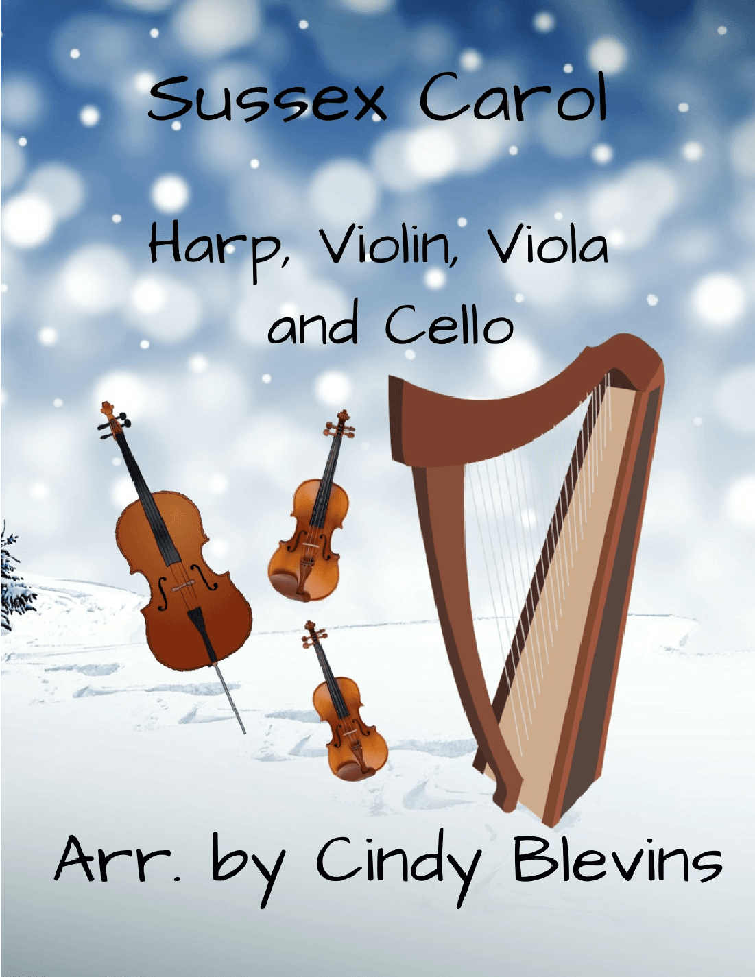 Sussex Carol, for Violin, Viola, Cello and Harp (arr. Cindy Blevins)