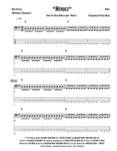 Heroes (arr. Accubass)