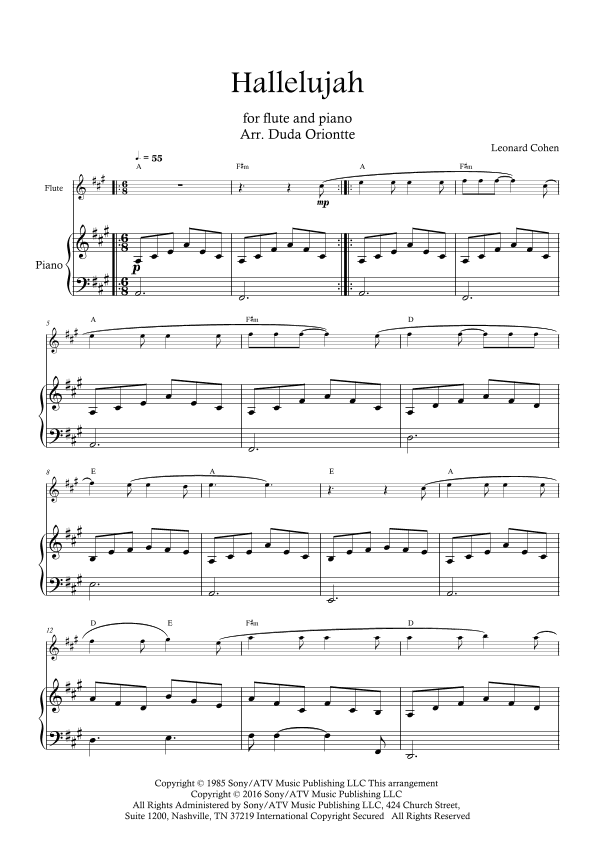 Hallelujah (arr. Duda Oriontte)