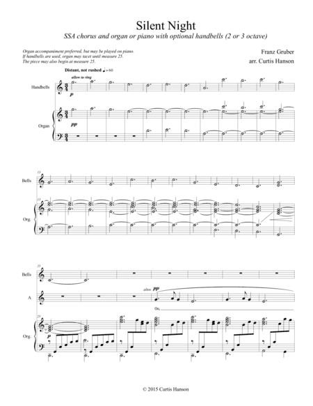 Silent Night (SSA) (arr. Curtis Hanson)