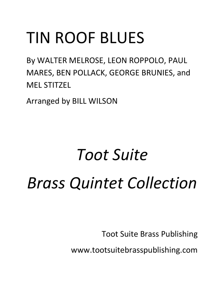 Tin Roof Blues (arr. Bill Wilson)