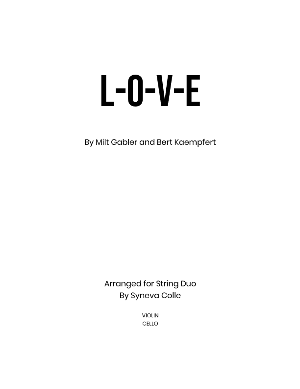 L-o-v-e (arr. Syneva Colle)