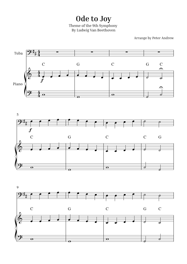 Ode to Joy (arr. Peter Andrew)