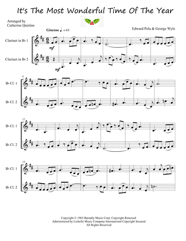 The Most Wonderful Time Of The Year (arr. Catherine Quinlan)