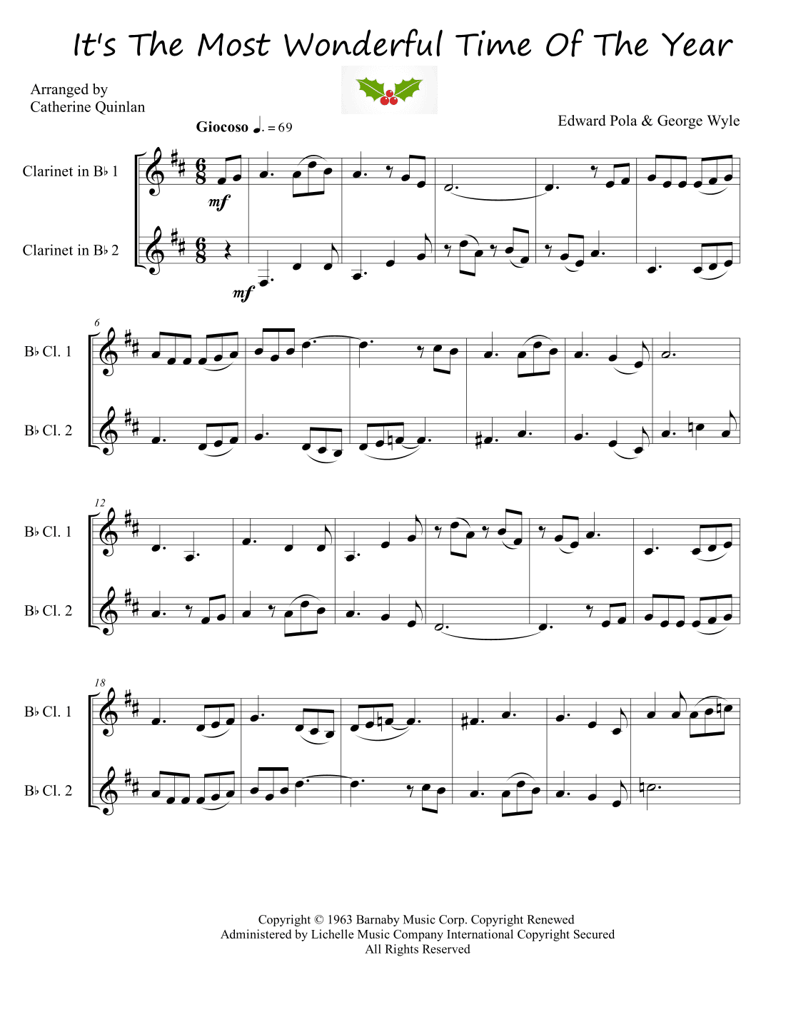 The Most Wonderful Time Of The Year (arr. Catherine Quinlan)