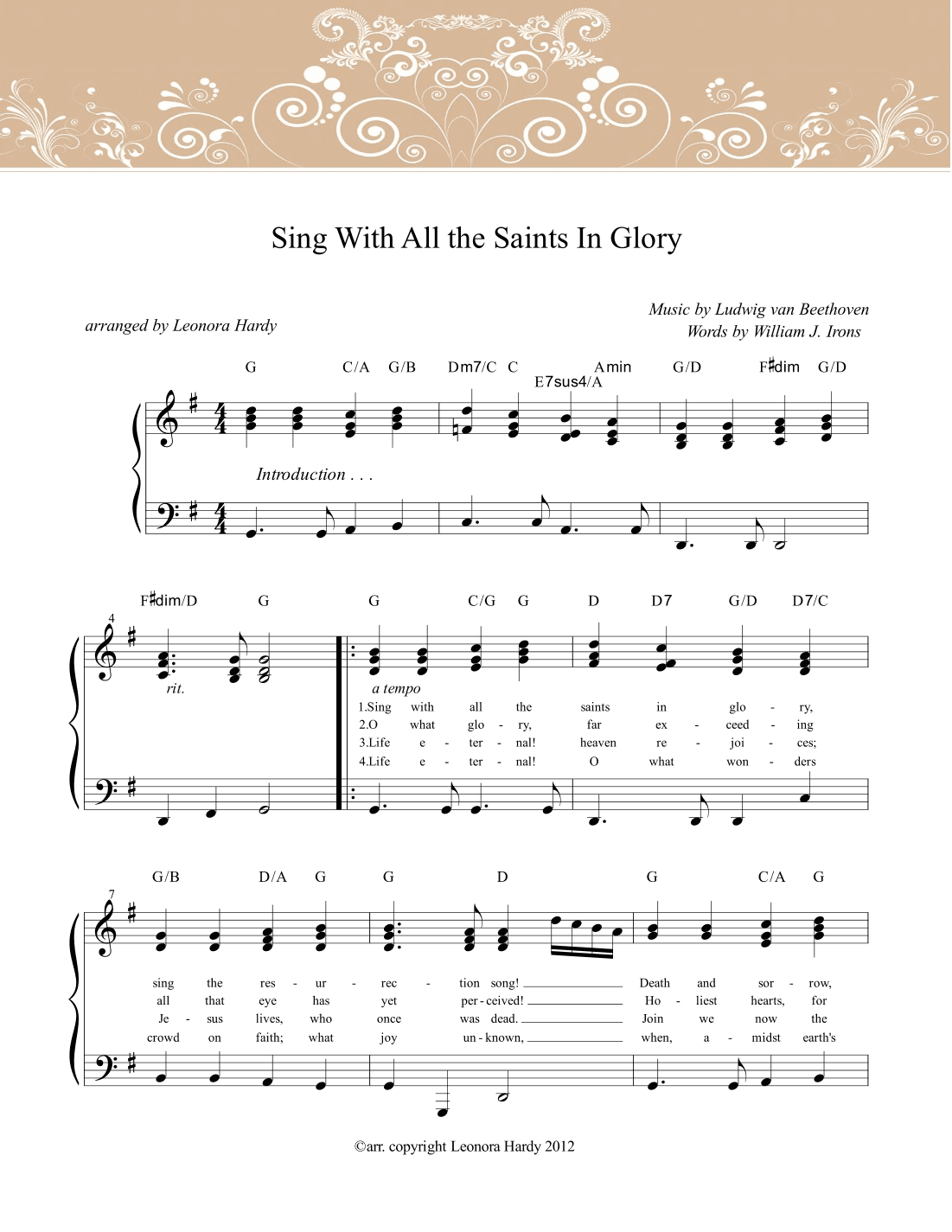 Sing With All the Saints In Glory (arr. Leonora Hardy)
