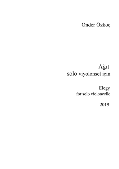 Elegy for Solo Violoncello