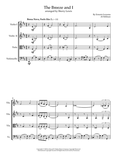 The Breeze And I (arr. Sherry Lewis)