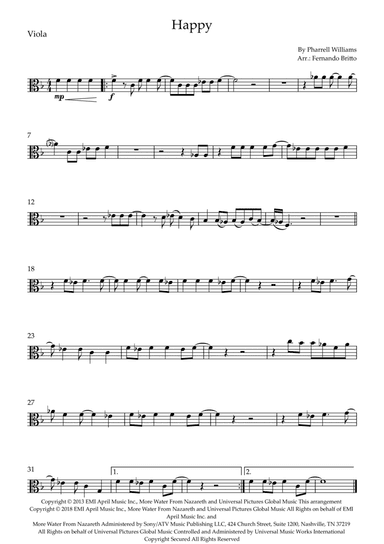 Happy (arr. Fernando Britto)