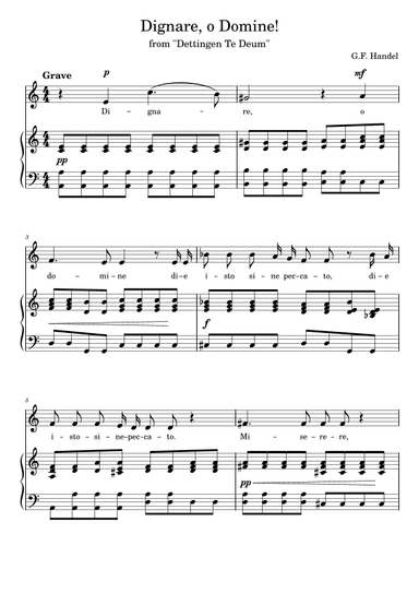 Dignare, o Domine! Low and very low voice (Tiefe oder sehr tiefe Stimme) - A minor (a-moll) (arr. Vladyslav Panfilenko)