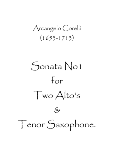 Sonata No1 (arr. Spence Bundy)
