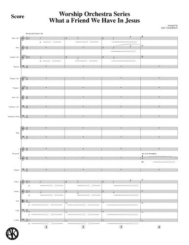 What a Friend We Have In Jesus - instrumental for orchestra (arr. Jeff D. Anderson)