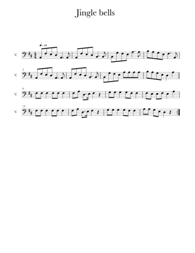 Jingle bells for cello and piano (easy) (arr. Diego Robledo, Mirna Lazic)