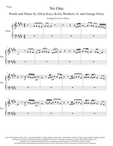 No One (arr. Kevin Busse)