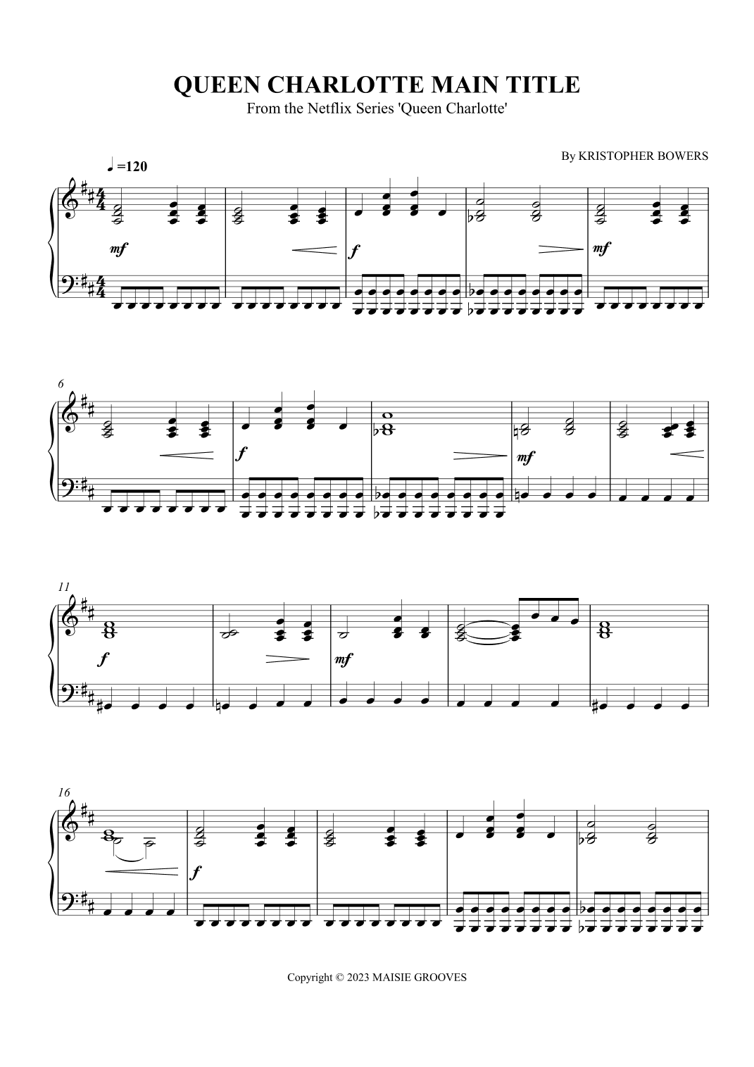 Queen Charlotte Main Title (arr. SCMusic)