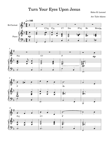 Turn Your Eyes Upon Jesus (arr. Tyler Adams)