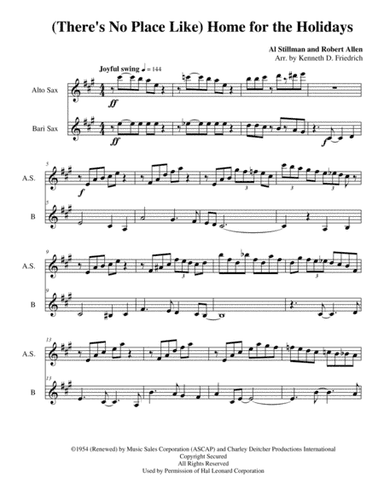 (There's No Place Like) Home For The Holidays (arr. Kenneth D. Friedrich)