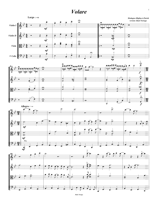 Volare (arr. RAUL NORIEGA)
