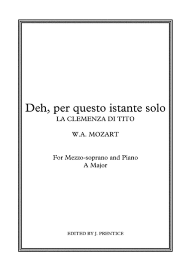 Deh, per questo istante solo - La Clemenza di Tito (A Major) (arr. Jonathan Prentice)