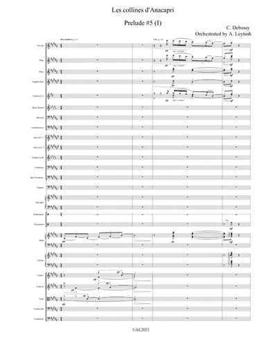 C. Debussy: The Complete Preludes, #5 (I),"Les collines d'Anacapri ", Orchestrated by A. Leytush