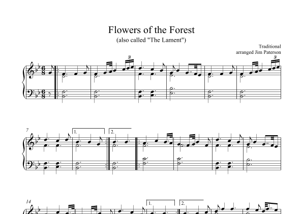 Flowers of the Forest (Scottish Lament & Folk Song) (arr. Jim Paterson)