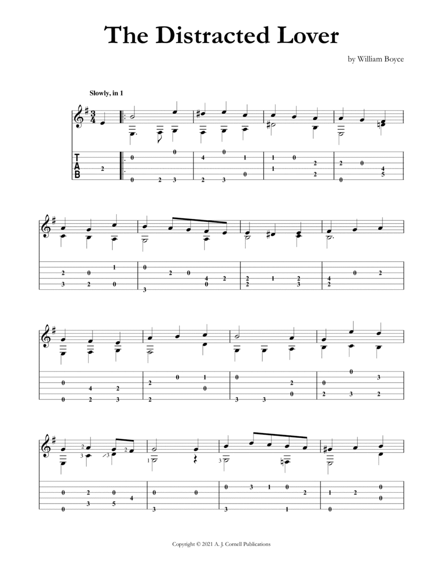 The Distracted Lover (arr. Mark Phillips)