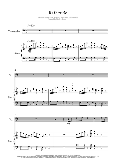 Rather Be (arr. Matthew pyeon)