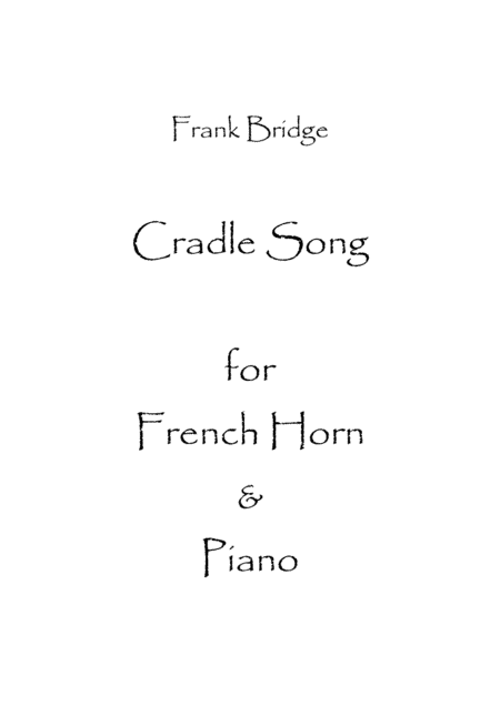 Cradle Song (arr. Spence Bundy)