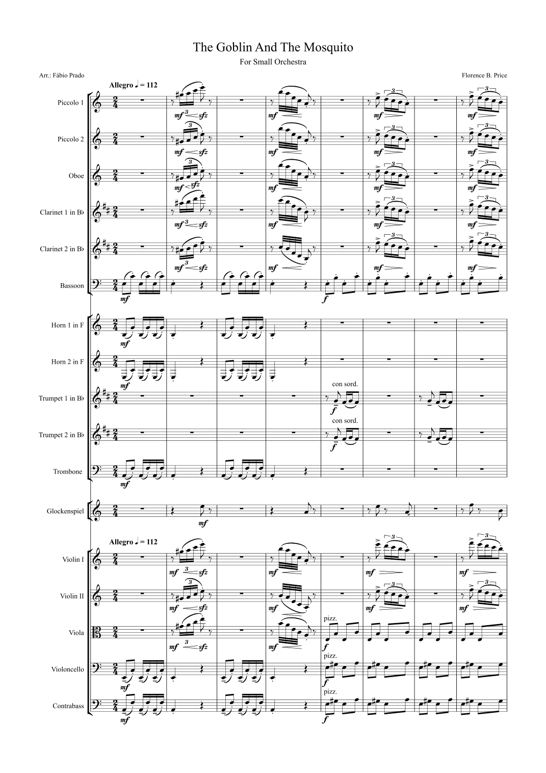 The Goblin And The Mosquito (arr. Fábio Prado)