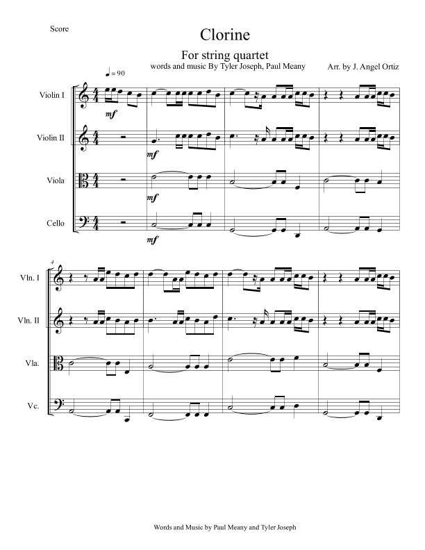Chlorine (arr. José angel Ortiz ramirez)